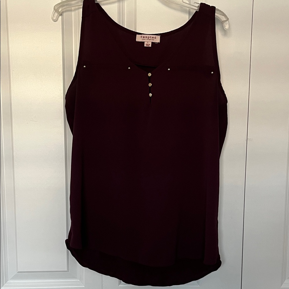 Tempted Plum Sleeveless Tank Top